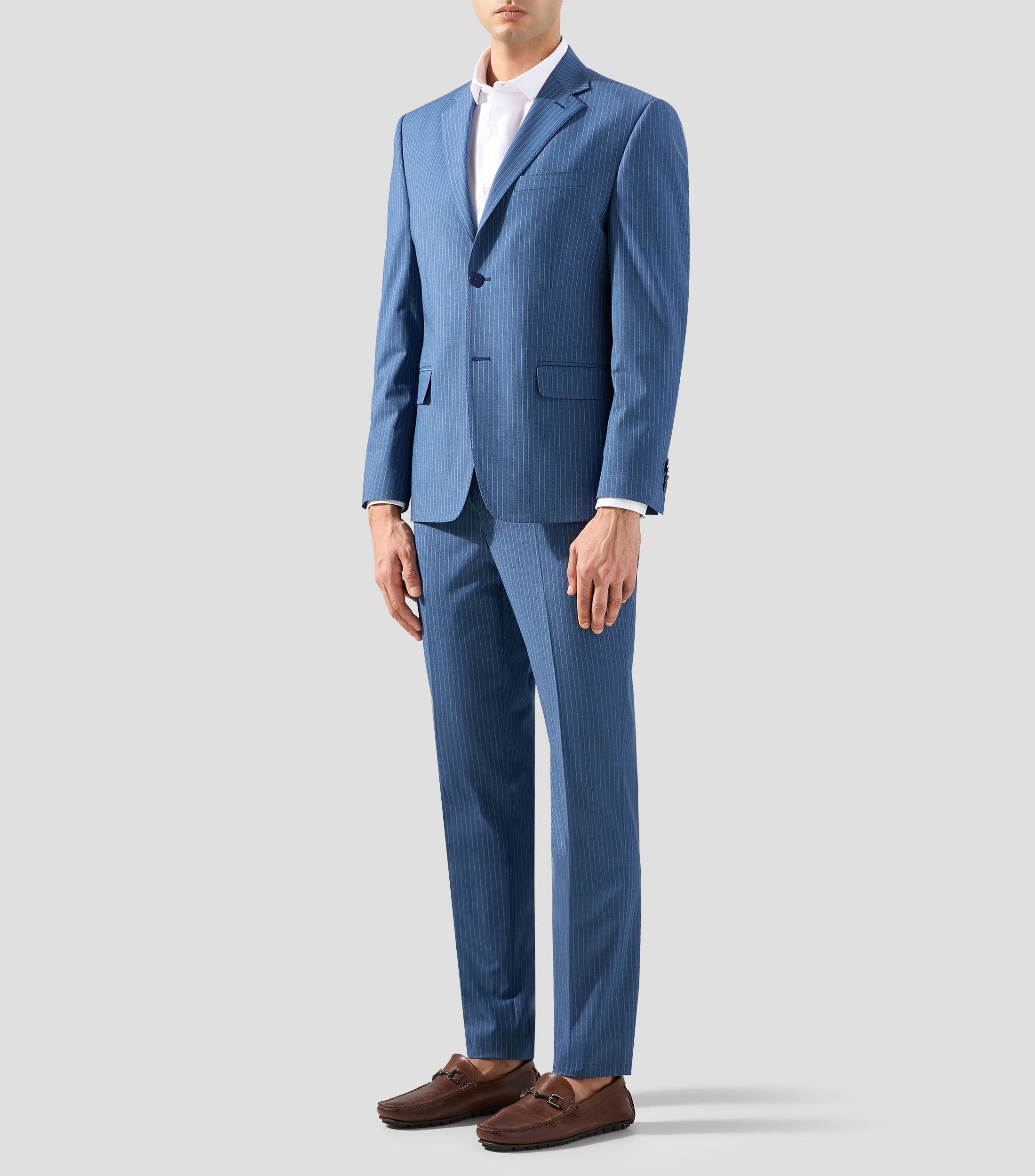 Traje corte regular rayas Hombre